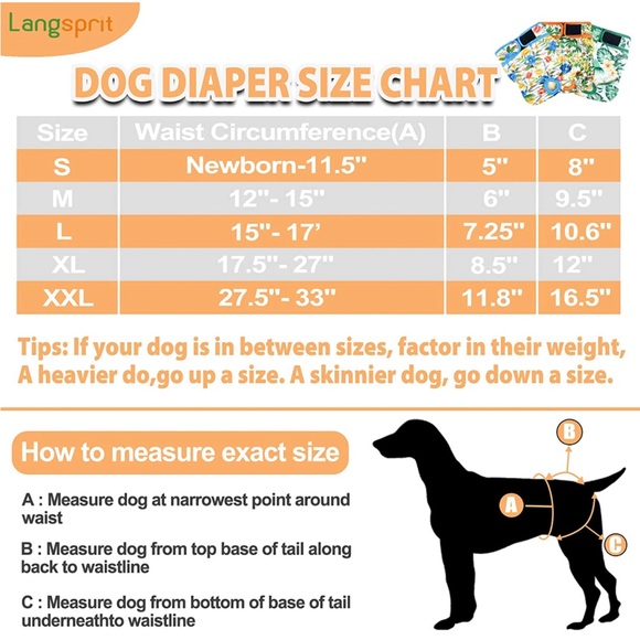 NWT, 3 Female Dog Washable Diapers in Floral Tropical prints, Medium - Picture 11 of 11